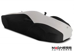Volkswagen ID. Buzz Custom Fit Vehicle Cover - Satin Stretch - Gray w/ Black Sides + Rear Passenger Charger Port Flap